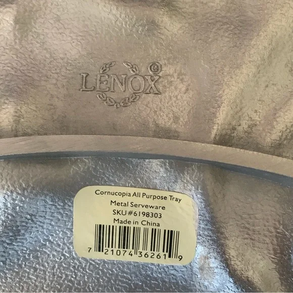Lenox Cornucopia All Purpose Metal Tray 15.5”
